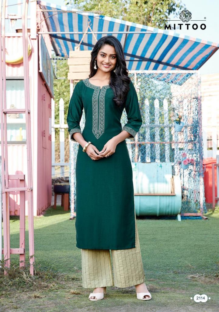Mittoo Panghat 18 Designer Festive Wear Kurti With Plazzo catalog