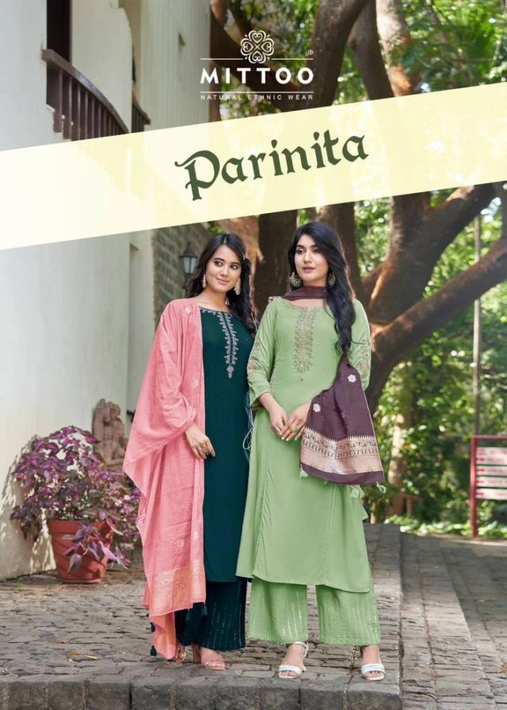 Mittoo Parinita Heavy Rayon Kurti Pant With Dupatta