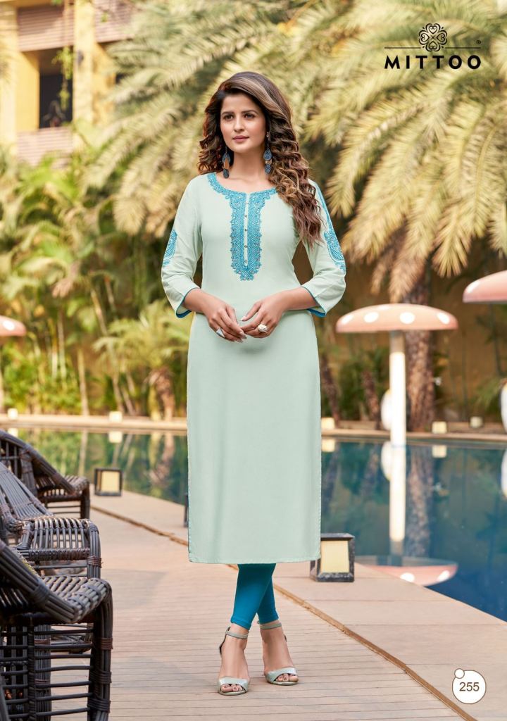 Mittoo Payal Vol 18 Heavy Rayon Handwork Kurti For Daily Wear Collection