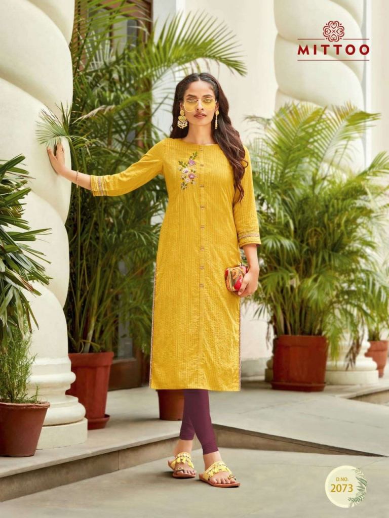 Mittoo Priyal vol 10 cotton Handwork Designer Kurtis collection 