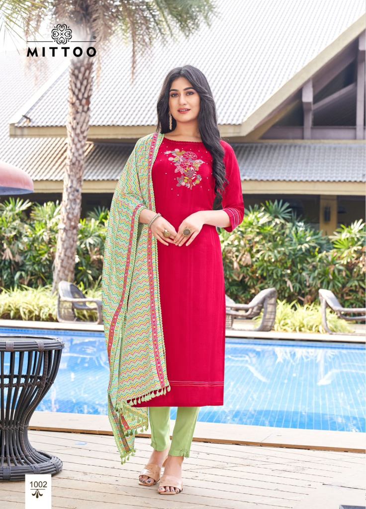 Mittoo Sania Designer Party Wear Kurti With Bottom Dupatta Collection 