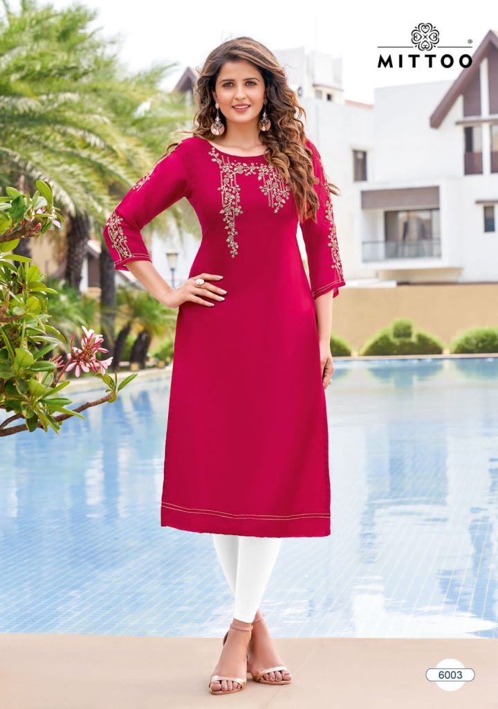 Mittoo Satrang Georgette Viscose Designer Kurti Collection