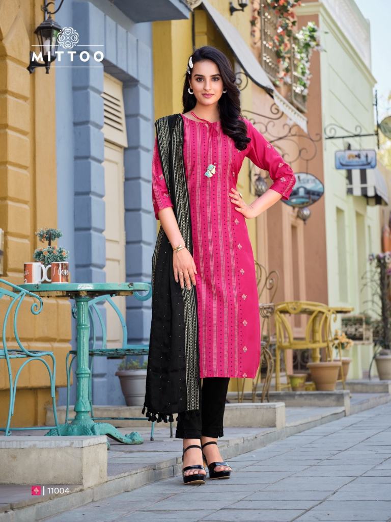 Mittoo Selina Designer Kurtis With Bottom Dupatta Collection