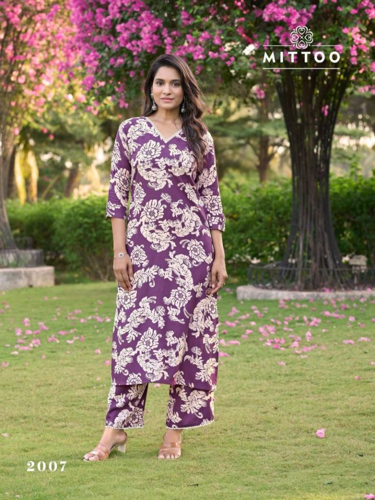 Mittoo Sulekha Vol 2 Printed Kurti With Bottom