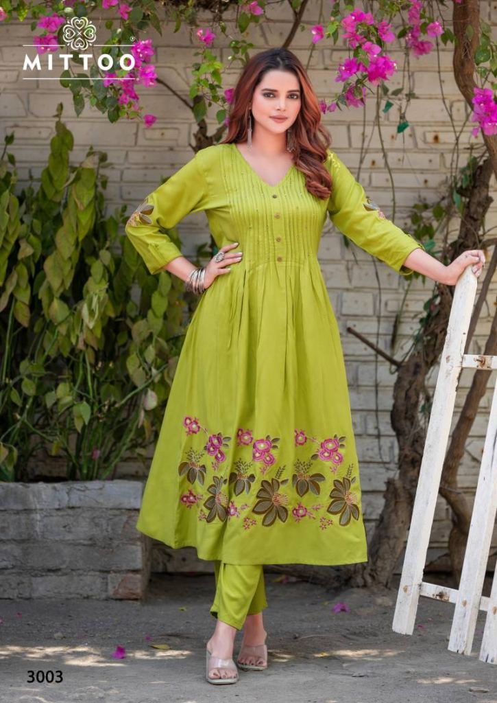 Mittoo Tanvika Fancy Kurti With Bottom