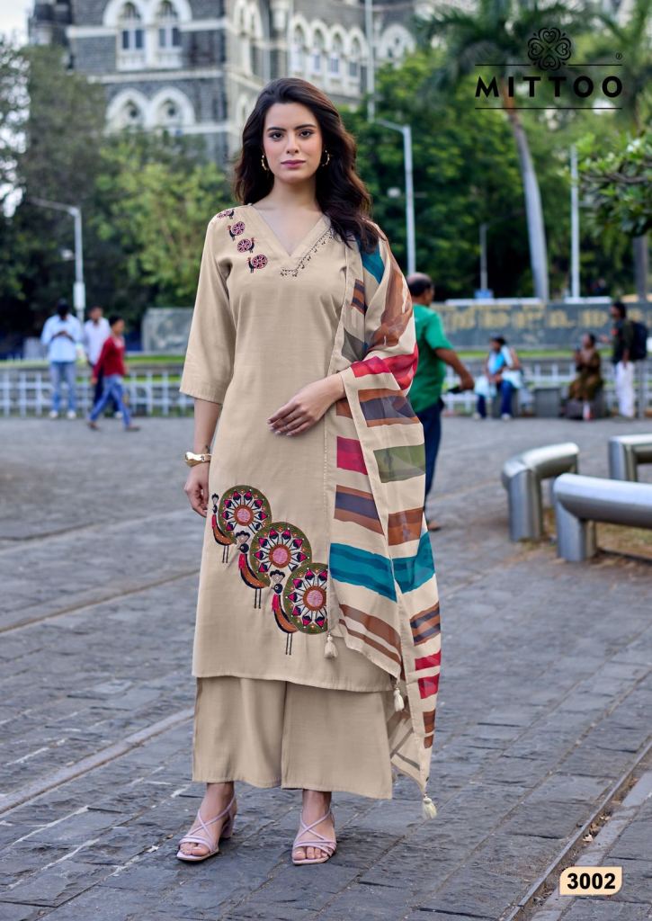 Mittoo Vanshika Kurti With Bottom Dupatta