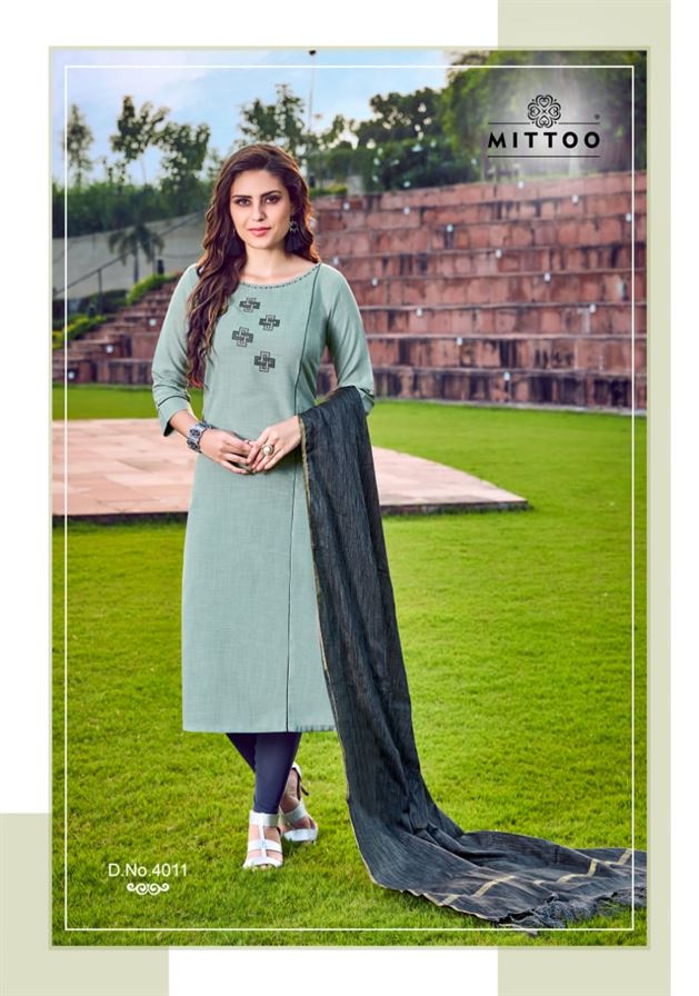 Mittoo by Rasam kurtis with dupatta catalogue.