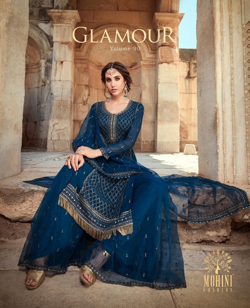 Mohini launching   Glamour 90 Georgette Designer Dress Material 