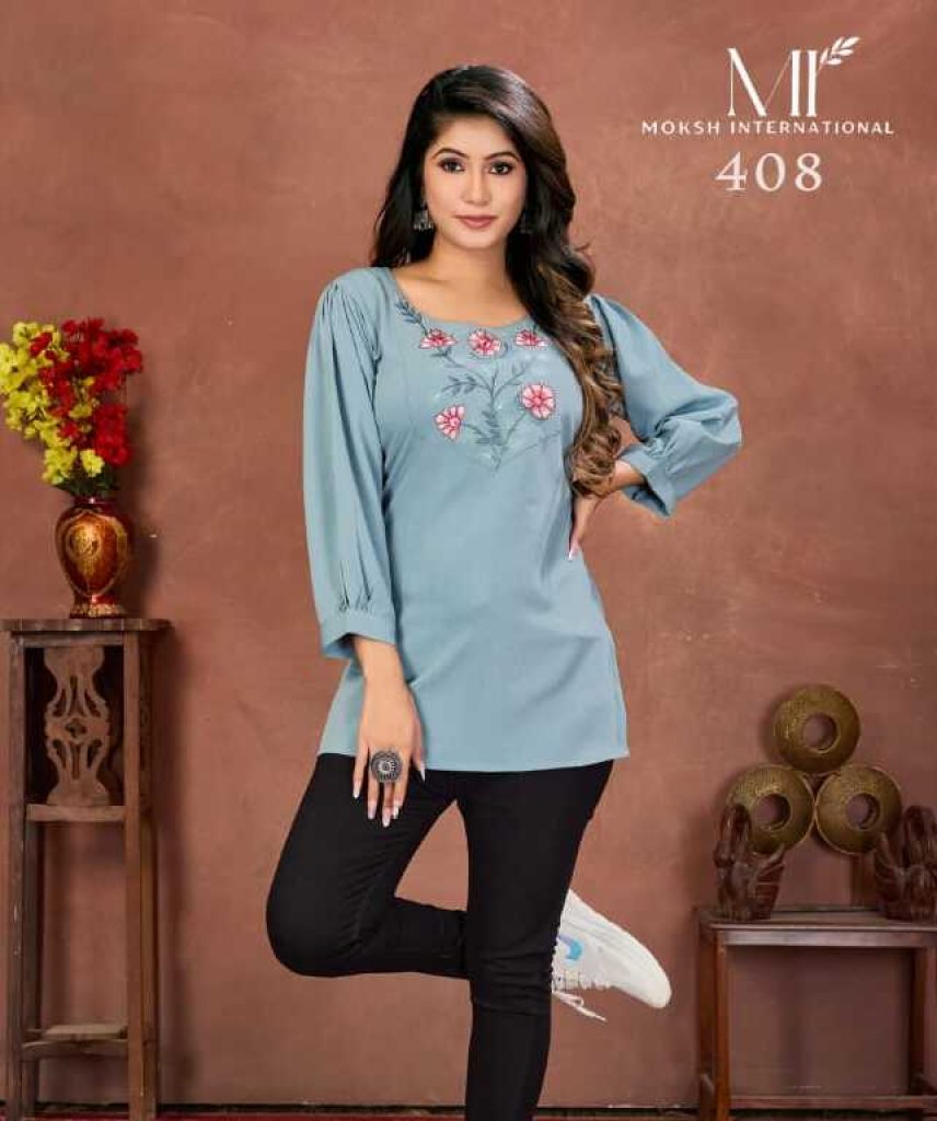 Moksh Niki Vol 2 Embroidered Short Kurti