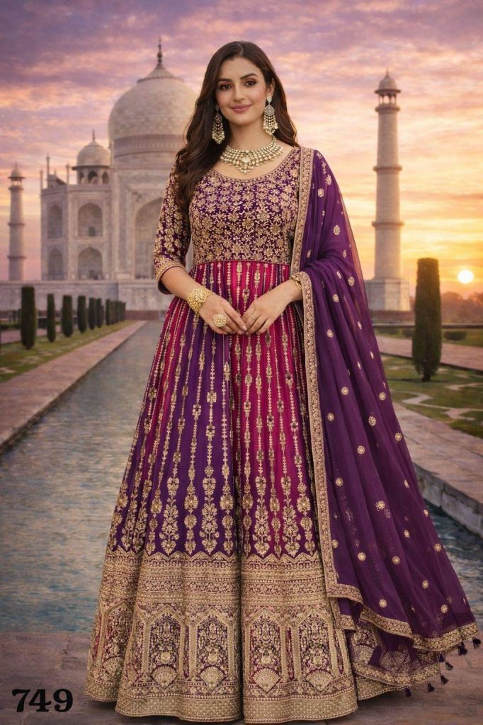 Mrudangi Dhara Embroidered Gown Dupatta