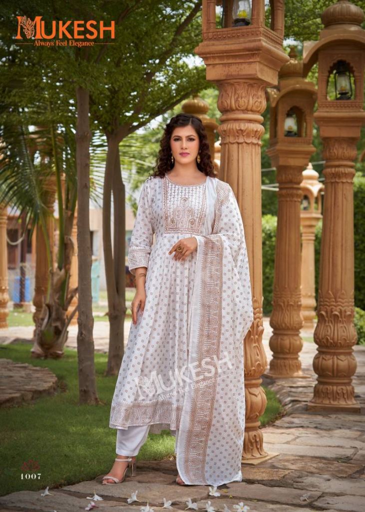 Mukesh Gauri Printed Readymade Suit