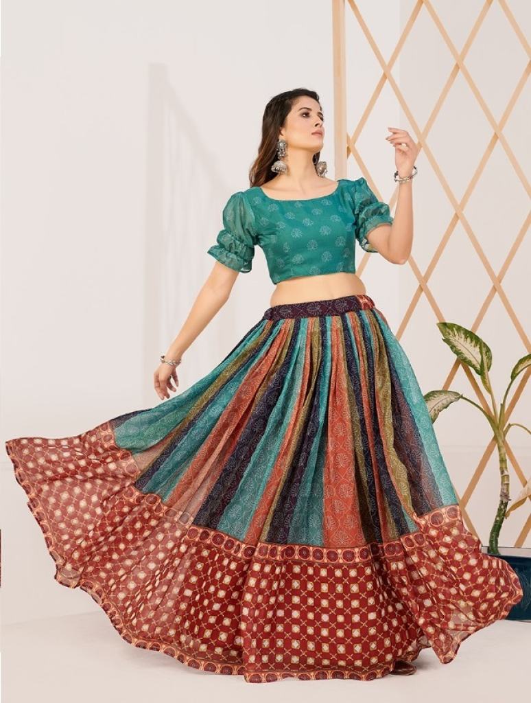 Multi Colour Printed Style Lehenga and Exclusive Blouse With Dupatta