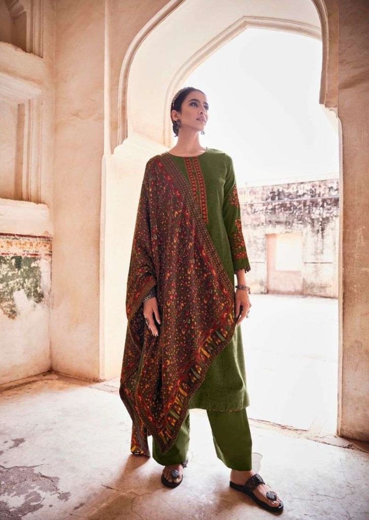 Mumtaz Arts Kani Cashmere Pashmina Print With Work Winter Dress Material catalog 