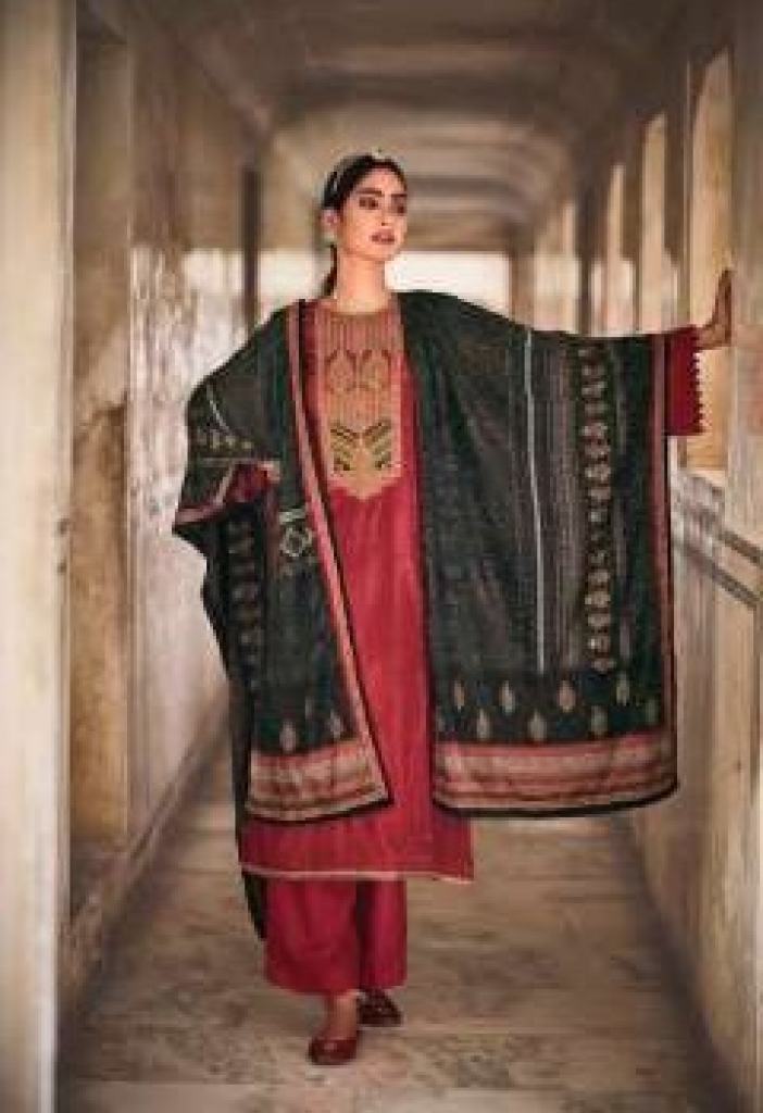Mumtaz Arts Tarruf Velvet With Embroidery Work Pashmina Suits Catalog 
