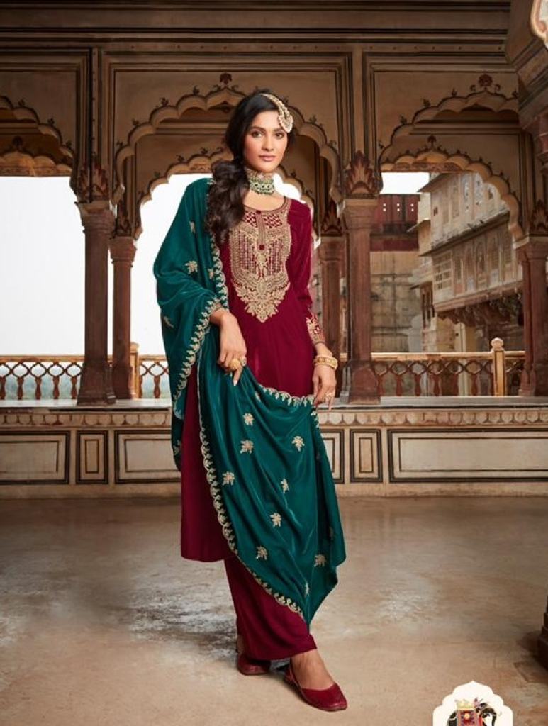 Mumtaz Arts Tehwaar Velvet Pashmina  Winter Wear Designer Dress Material collection 