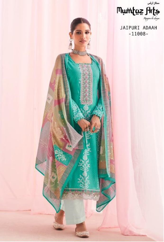 Mumtaz Jaipuri Adaah Hitlist Digital Printed Party Wear Dress Material