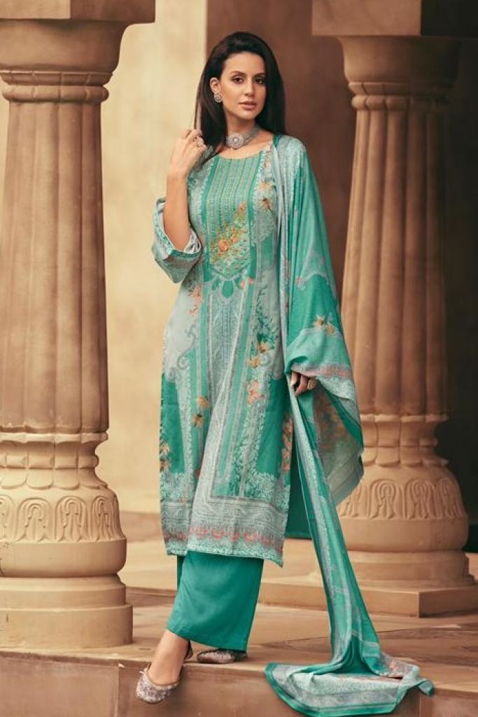 Mumtaz Libaas E Noor Woolen Viscose Pashmina Printed Dress Materials