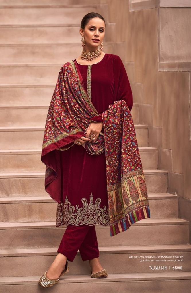Mumtaz Numaish Winter Wear Velvet Embroidery Salwar Kameez Collection
