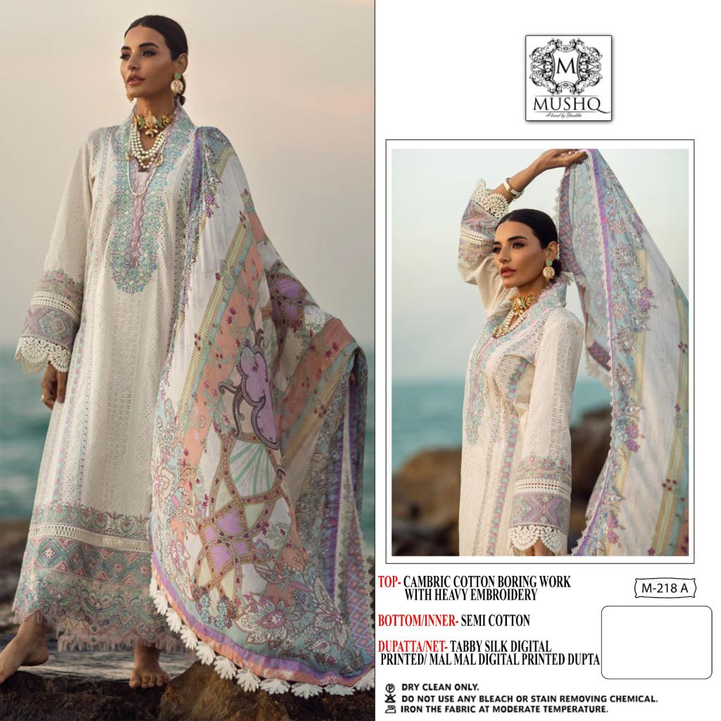 Buy Mushq M 218 Designer Cotton Print Pakistani Suit Collection