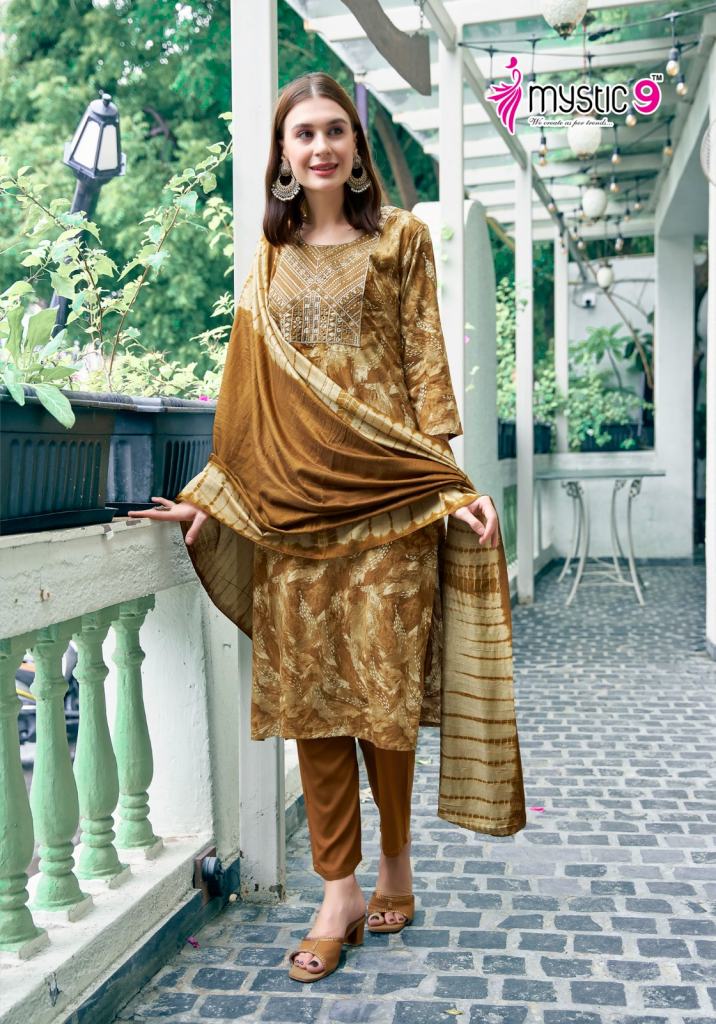 Mystic 9 Sabri Vol 1 Kurti Bottom With Dupatta