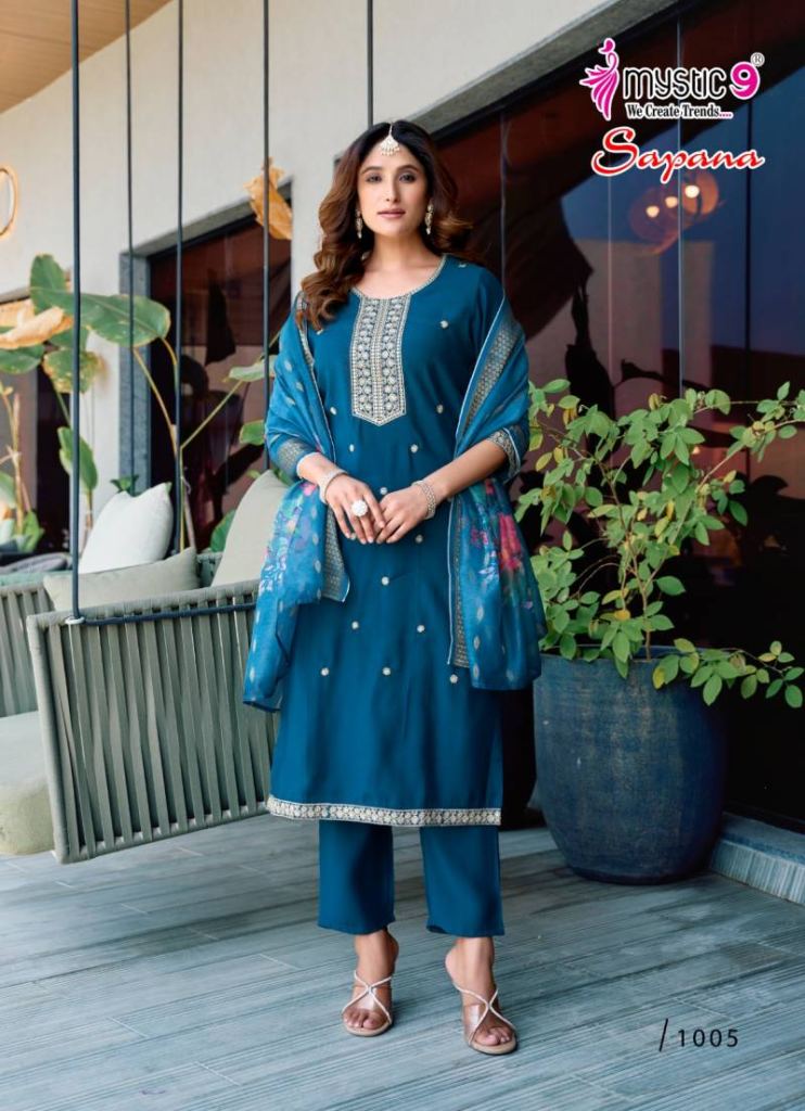 Mystic 9 Sapana Vol 1 Kurti Bottom With Dupatta