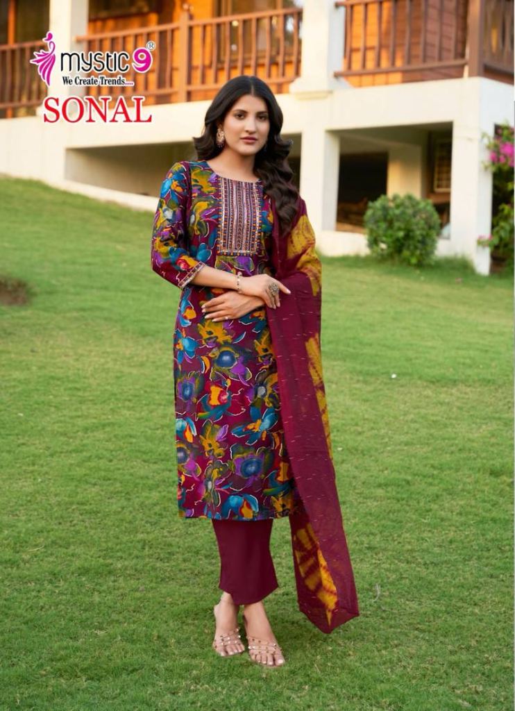 Mystic 9 Sonal Vol 2 Kurti Bottom With Dupatta