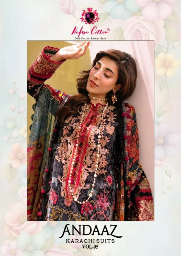 Nafisa Andaaz Vol 5 Karachi Dress Material Collection