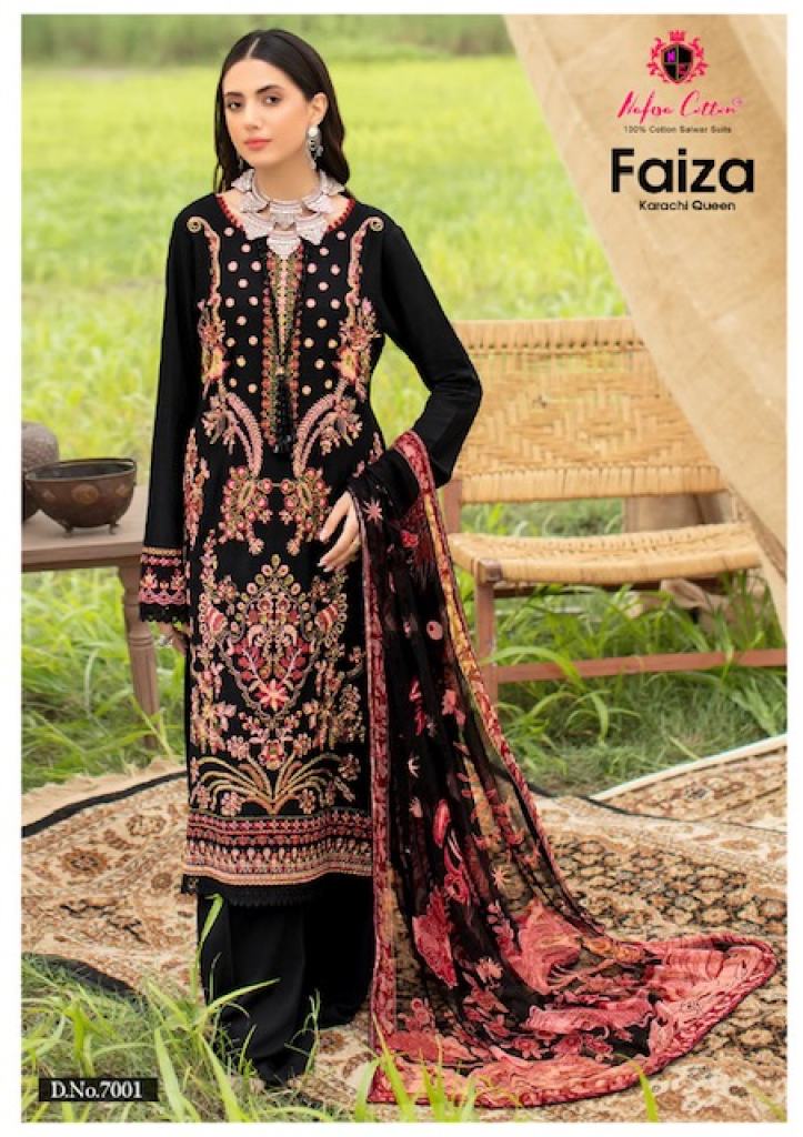 Nafisa Fiza Karachi Queen Vol 7 Daily Wear Karachi Cotton Printed Dress Materials