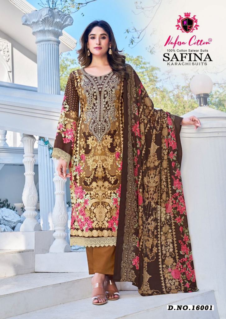 Nafisa Safina Vol 16 Printed Karachi Dress Material