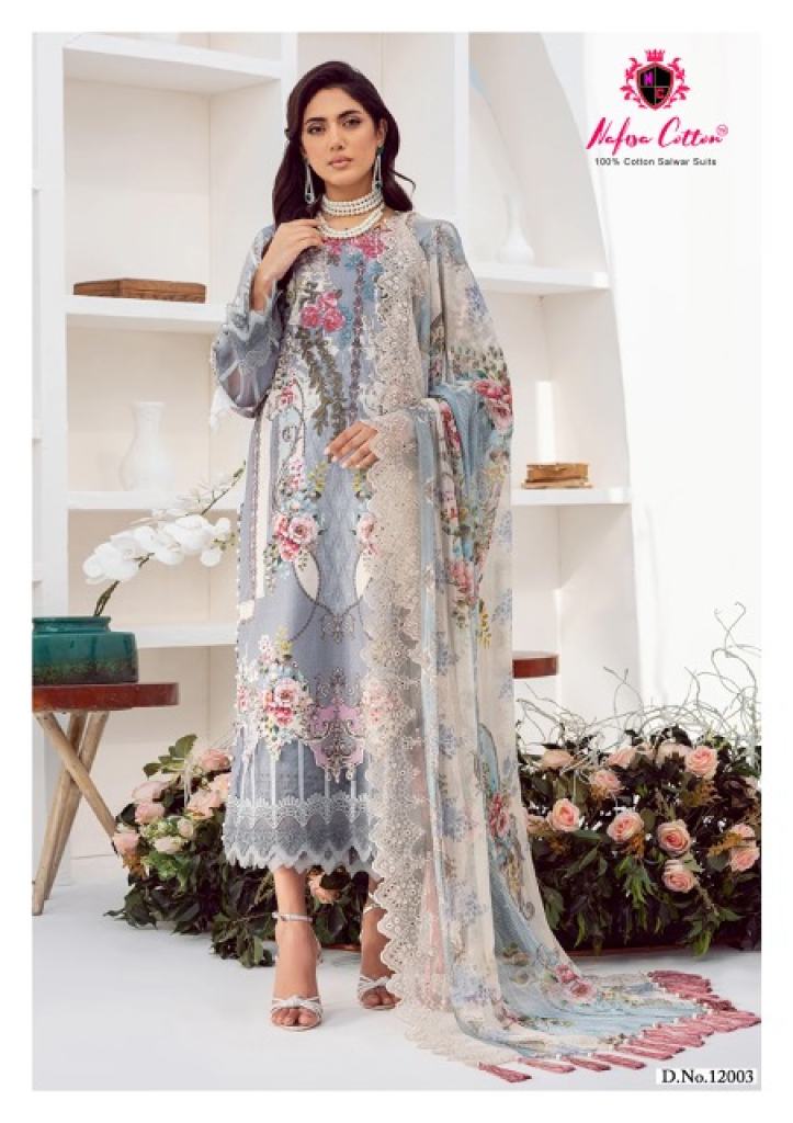 Nafisa Sahil Vol 12 Designer Pure Cotton Printed Dress Materials