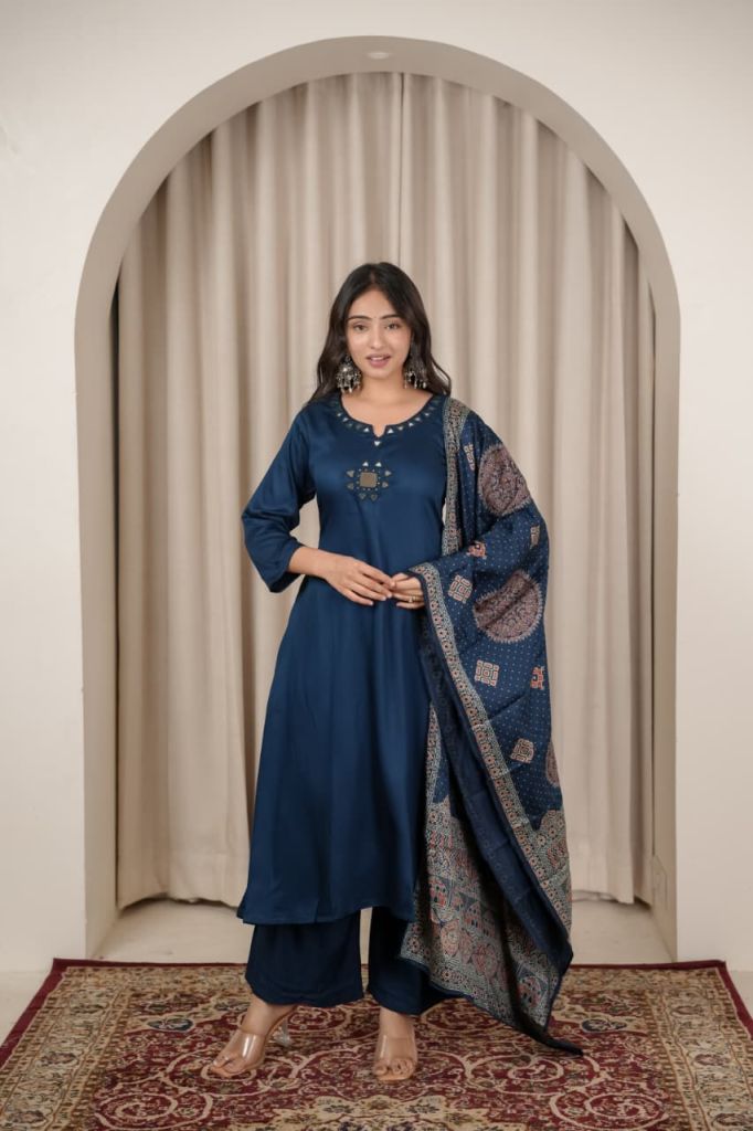 Naisha K 1023 Kurti With Bottom Dupatta