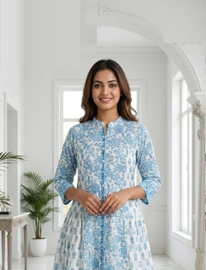 Naisha K 1036 Printed Aline Kurti