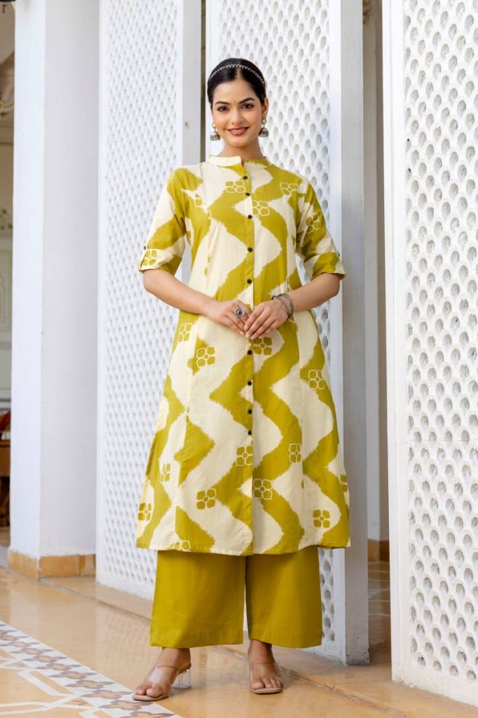 Naisha K 44 Discharge Cotton Co Ord Set