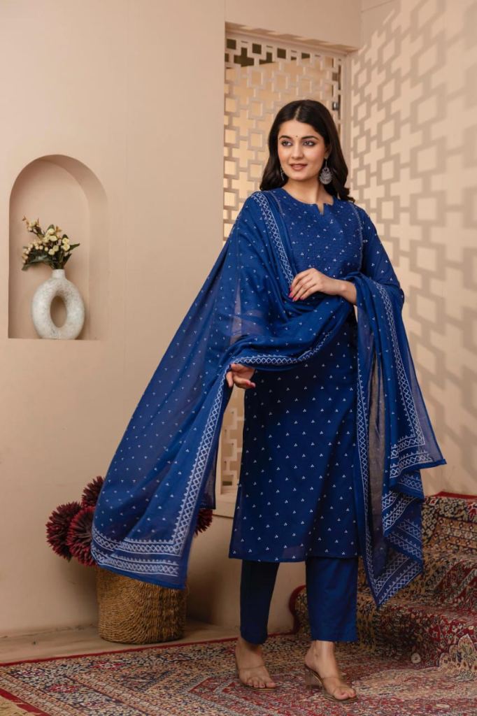 Naisha K 827  Printed Kurti Bottom With Dupatta