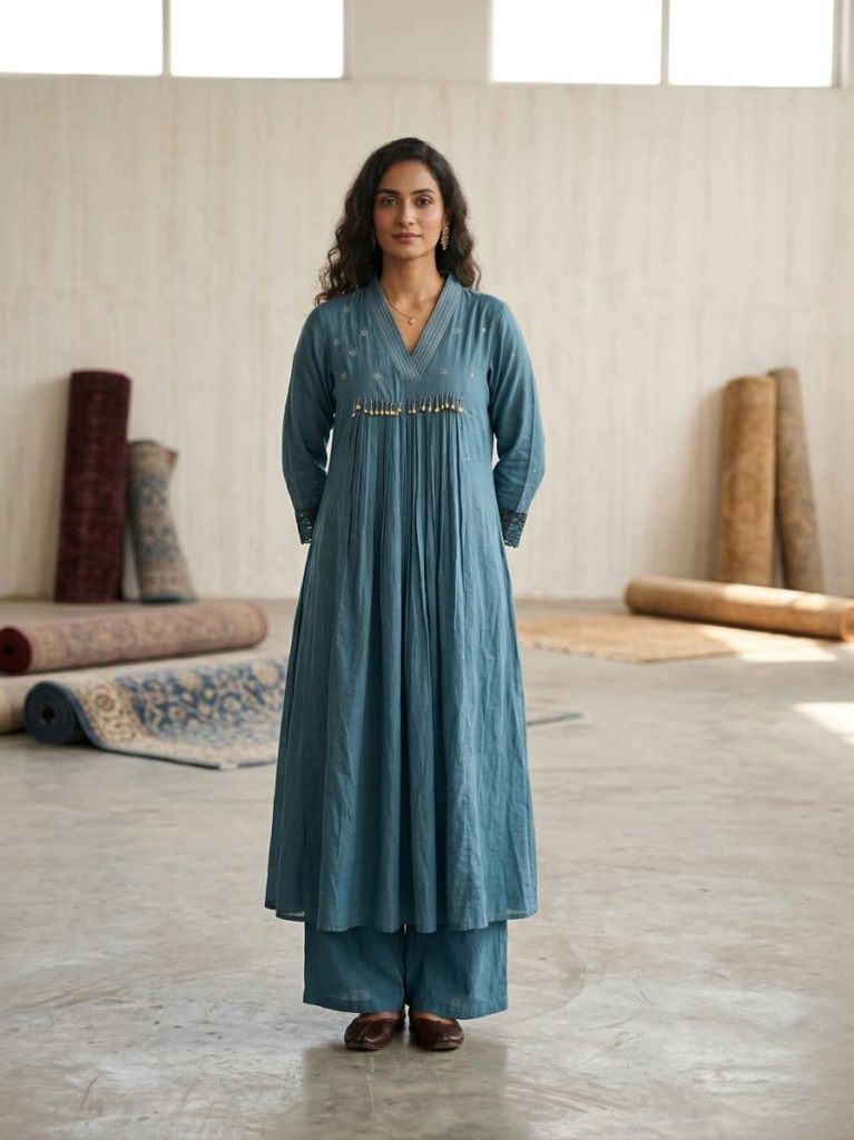 Naisha K 974 Kurti With Bottom Dupatta