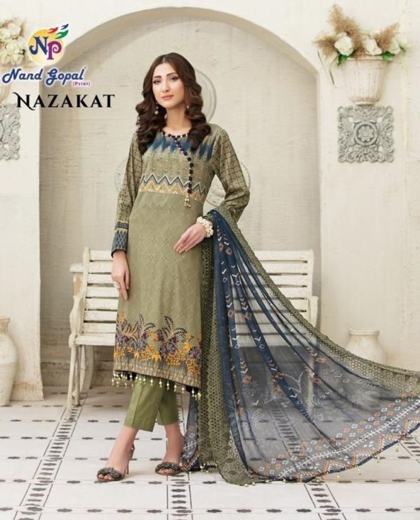 Nand Gopal Nazakat  vol 1  Wholesale cotton dress material at low price