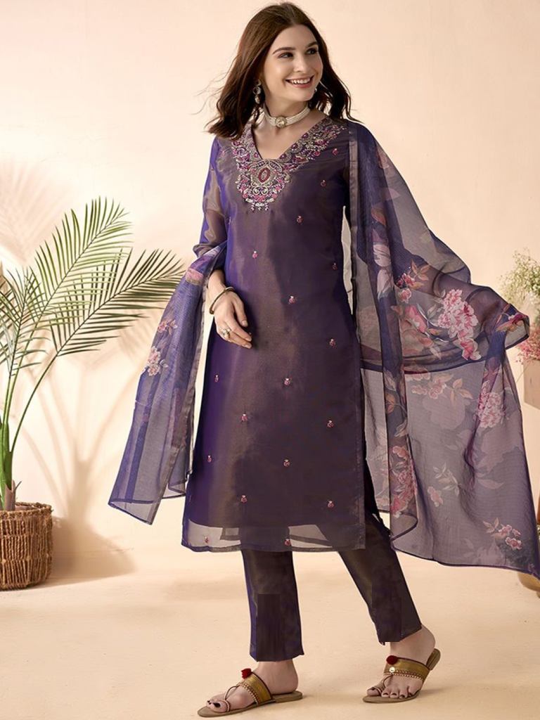 Navya Kurti 264  Embroidery Worked Kurti Set
