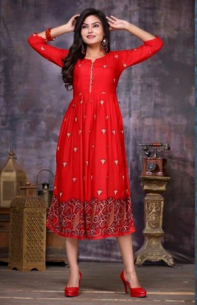 Nayra Flower Ethnic Wear Long Kurtis Collection