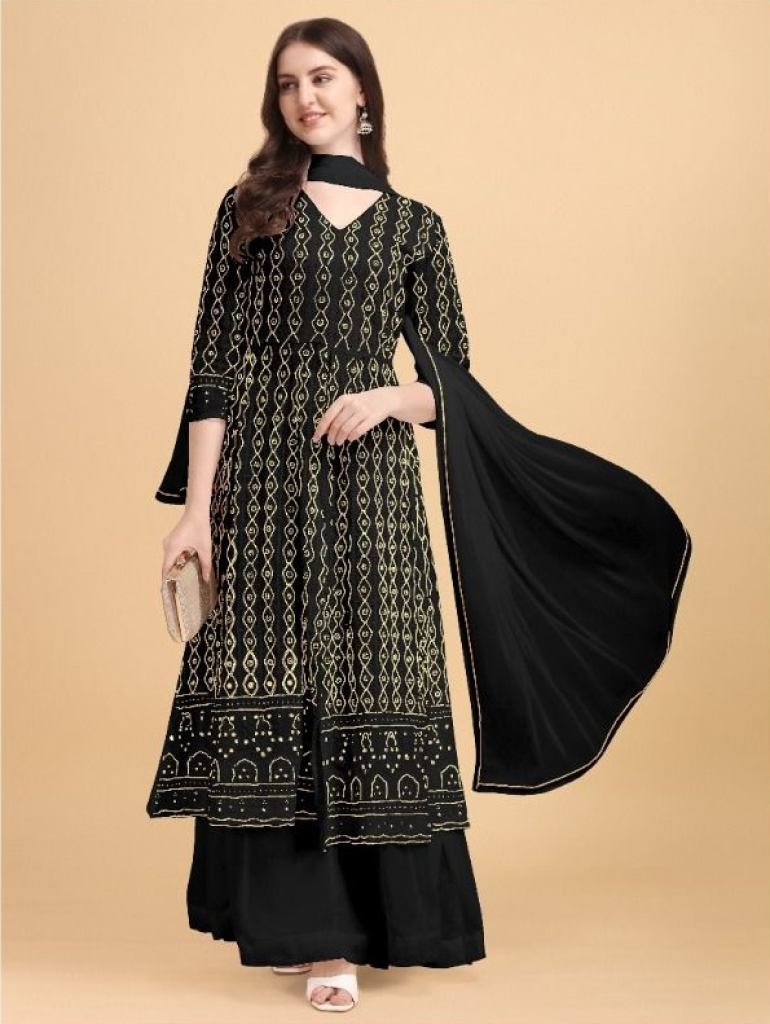 Nazneen Rudra 1120 Colour Georgette Embroidery  Designer Salwar Kameez