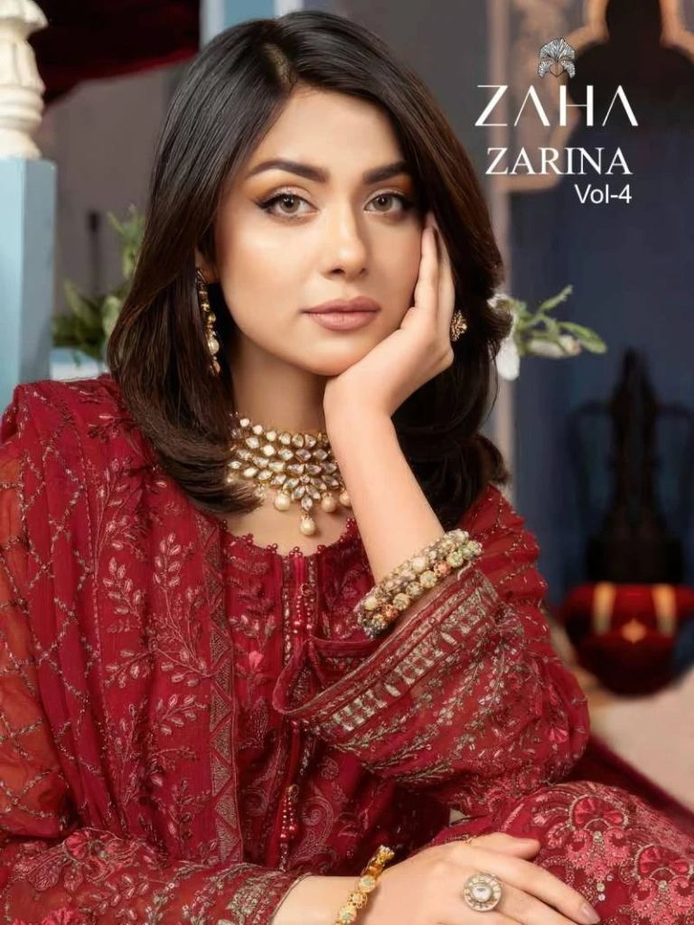 New Beautiful Zaha Zarina Vol 4 Pakistani Classy Georgette Salwar Suit
