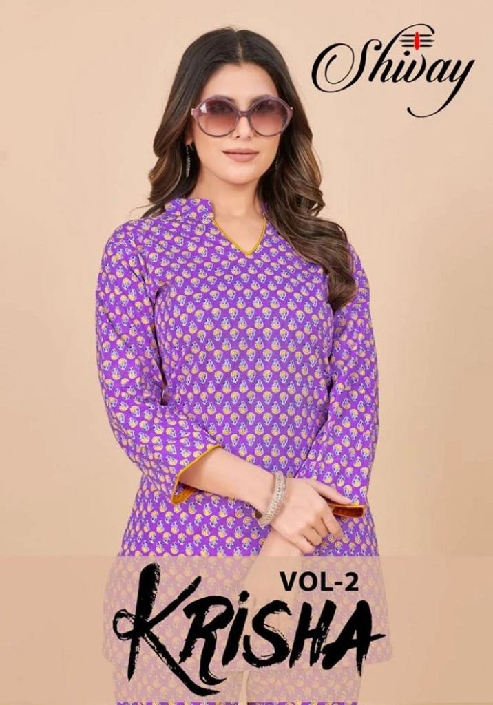 New Casual Shivay Krisha Vol 2 Cotton Printed Top With Pent  Collection 
