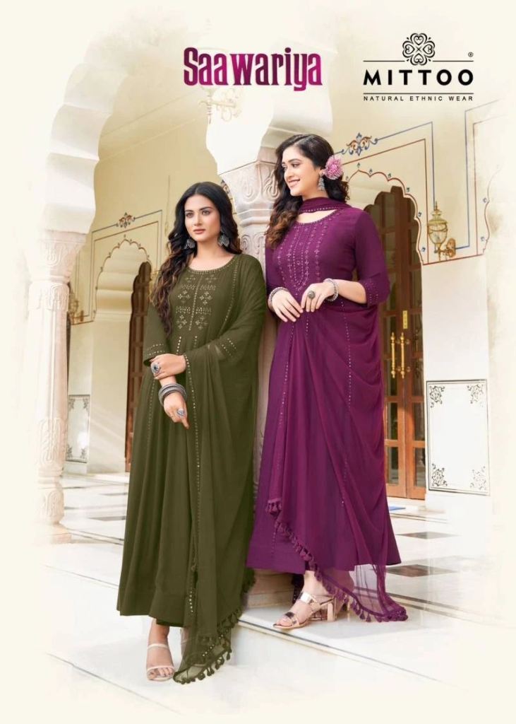 New Mittoo Saawariya Festival Wear Viscose Handwork Ready Made Suit