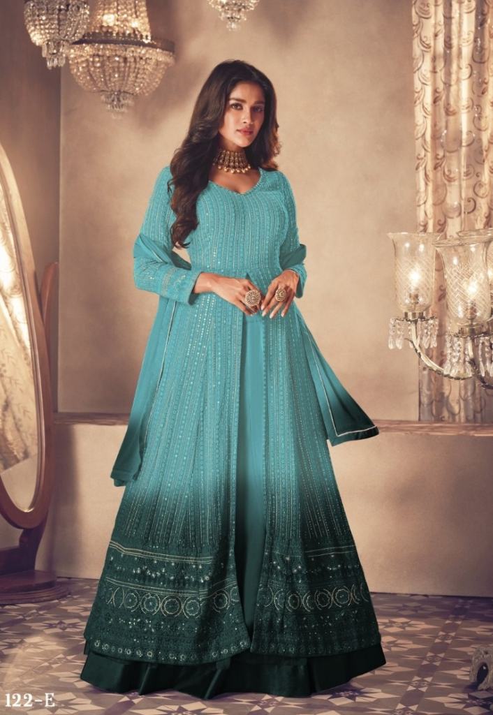Noor 122 New Colors Georgette Embroidery Suit Collection