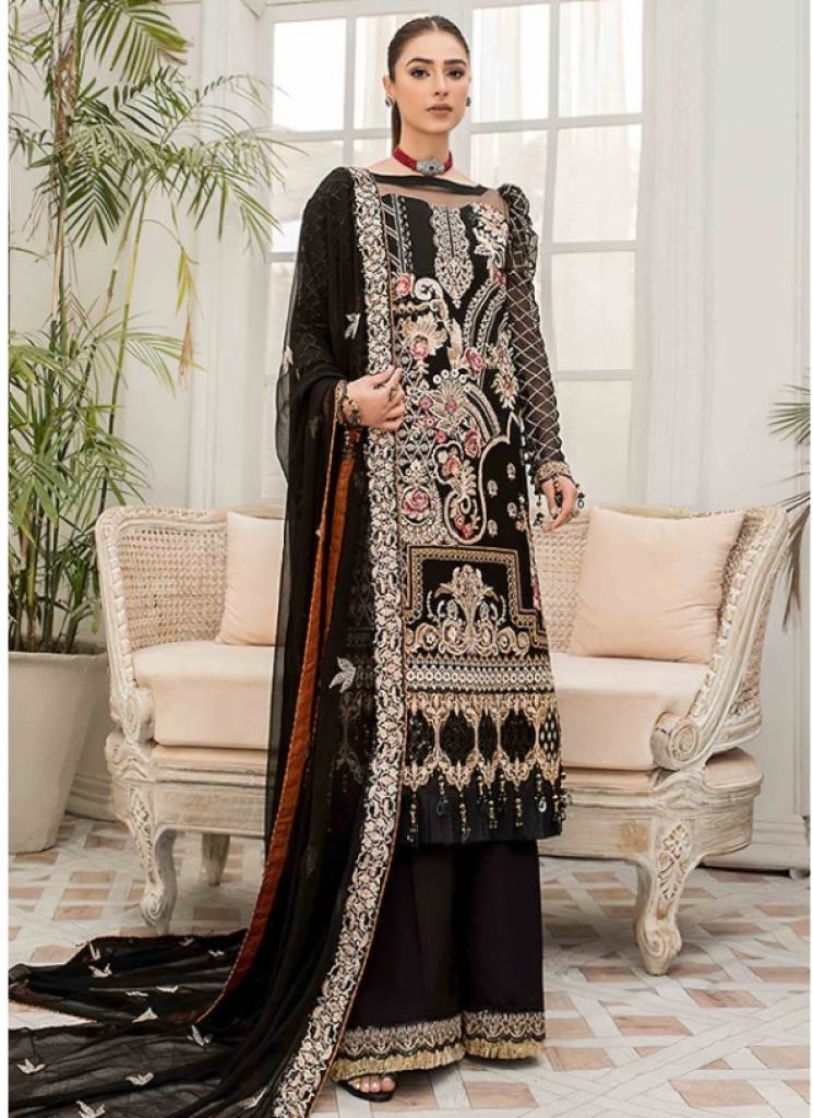 Noor Jazzmin  catalog Designer Georgette Pakistani Salwar