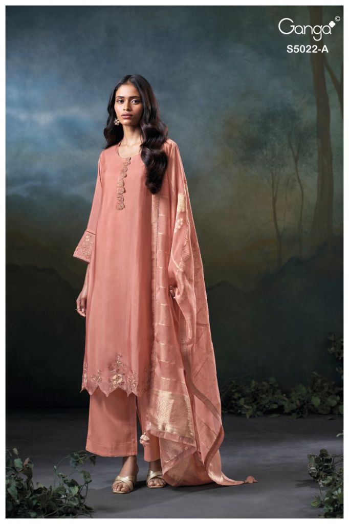 Noorika Bemberg Silk Embroidered Suit
