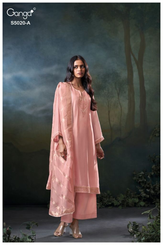 Noorika Bemberg Silk Embroidered Suit