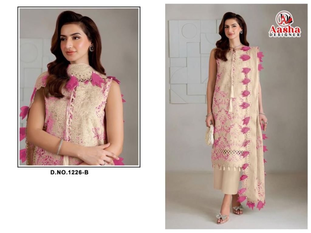 Noorika Cotton Printed & Embroidered Salwar Kameez with Chiffon Dupatta Collection