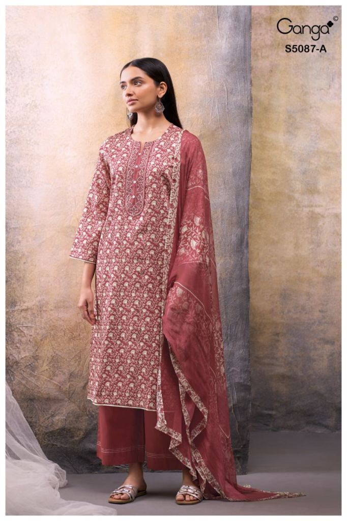 Noorika Cotton Satin Embroidered Salwar Kameez