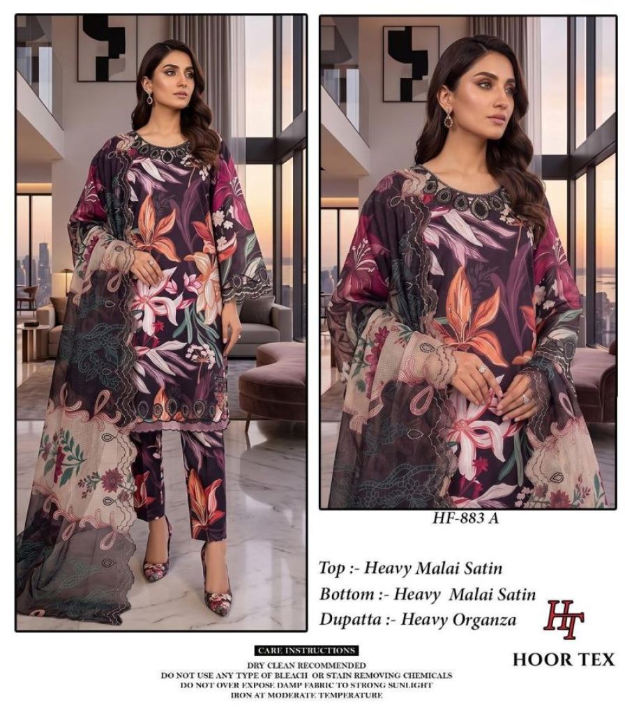 Noorika Malai Satin Printed Suit