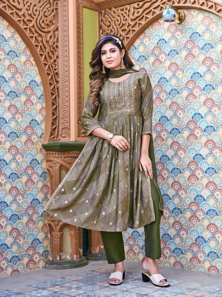 Wine Color Casual Wear Designer Kurti Set  ANOKHI FASHION
